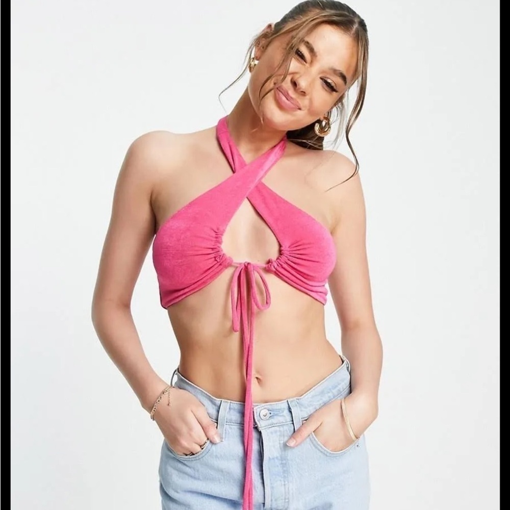 NWT Peppermayo Pink Halter Top Size 4